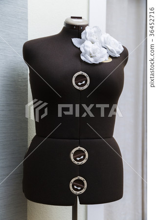 Female lady valet mannequin with adjustable sizes. Female lady valet mannequin with adjustable sizes. 36452716