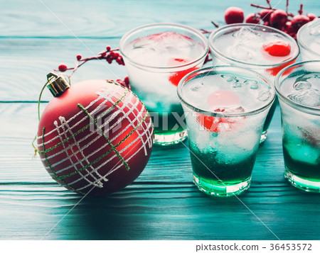 Christmas holiday party green and red drinks Christmas holiday party green and red drinks 36453572