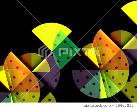 Circle elements on black background Circle elements on black background 36453832
