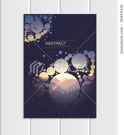 Vector brochure A5 or A4 format abstract circles Vector brochure A5 or A4 format abstract circles 36454426