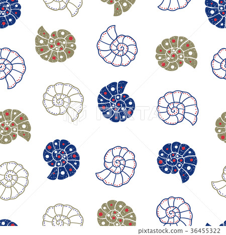 Shell seamless pattern. Shell seamless pattern. 36455322