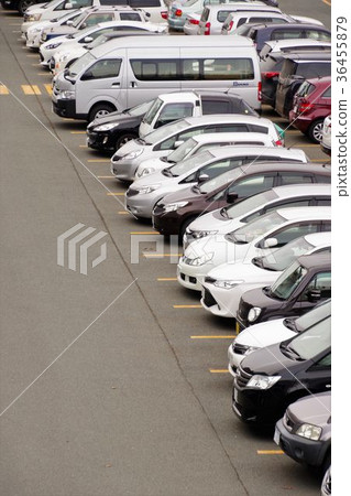 Large parking lot Left space vertical 36455879