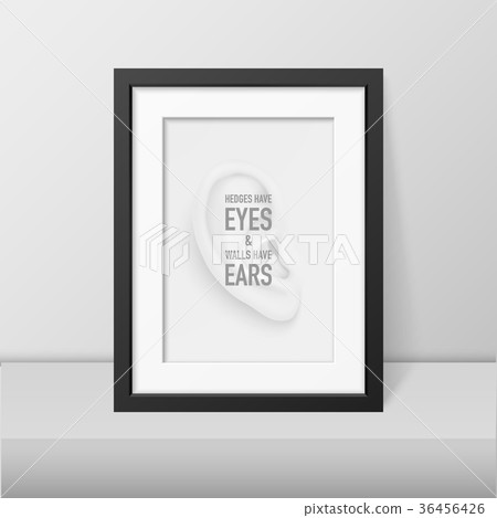 Vector background with human ear closeup and quote Vector background with human ear closeup and quote 36456426
