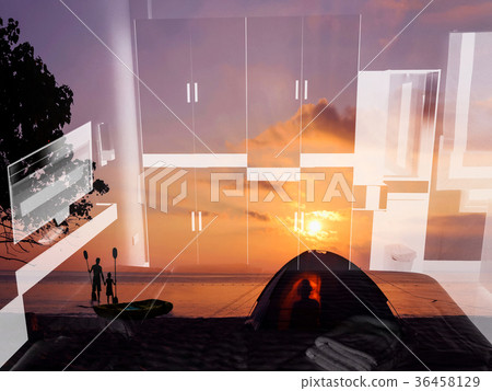 Beach camping with bedroom background Beach camping with bedroom background 36458129