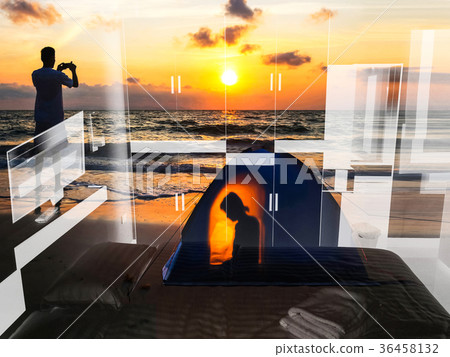 Beach camping with bedroom background Beach camping with bedroom background 36458132