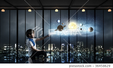 Boy using modern technologies Boy using modern technologies 36458629