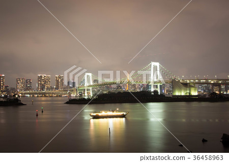 東京，日本“Odaiba”Aya彩虹Ohashi Kofuna喜歡夜景 36458963