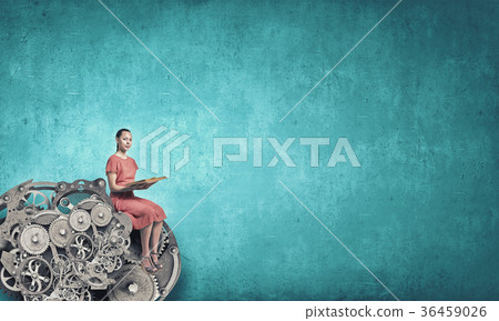 Woman read book 36459026