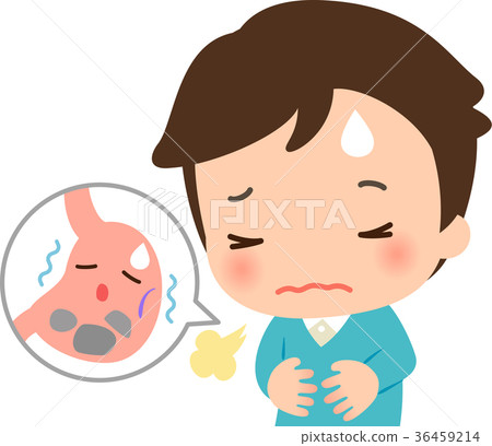 Young man suffering from stomach upset Young man suffering from stomach upset 36459214