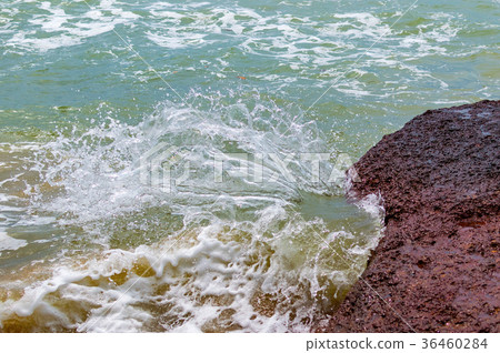 Wave and the rock. Beautiful seascape Wave and the rock. Beautiful seascape 36460284