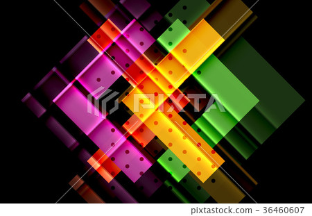 Color arrows on black background 36460607