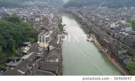 aerial View of the Phoenix town in china 36460647