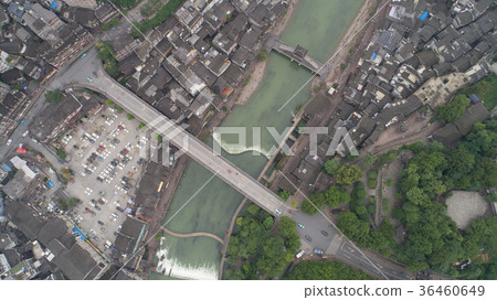 aerial View of the Phoenix town in china 36460649