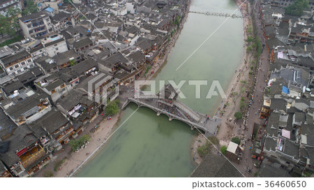 aerial View of the Phoenix town in china 36460650