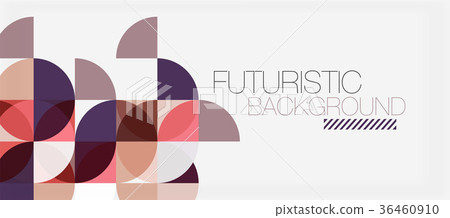 Geometric triangle and circle shape, wide abstract 36460910