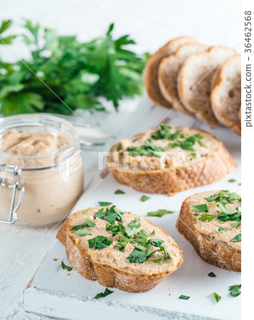 homemade turkey pate on bread 36462568
