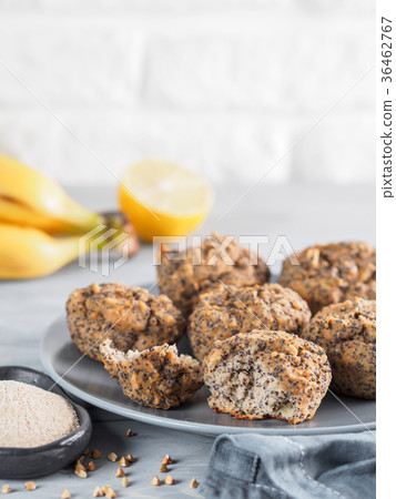 banana muffins with buckwheat flour and poppy banana muffins with buckwheat flour and poppy 36462767