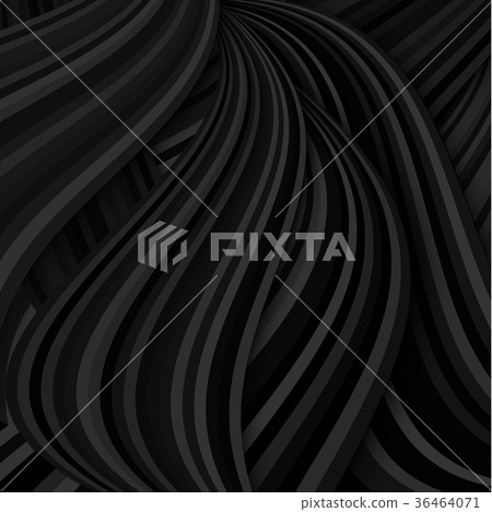 Vector abstract background with dark black waves - Stock Illustration ...