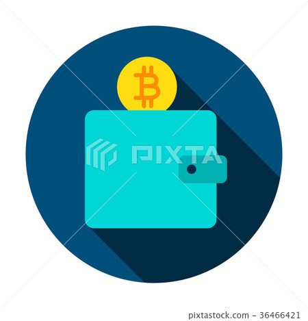 Bitcoin Wallet Circle Icon 36466421