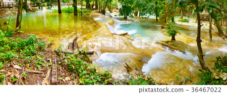 Tat Sae Waterfalls. Laos Tat Sae Waterfalls. Laos 36467022