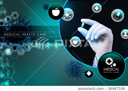 doctor holding in hands pills doctor holding in hands pills 36467106
