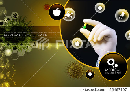 doctor holding in hands pills doctor holding in hands pills 36467107