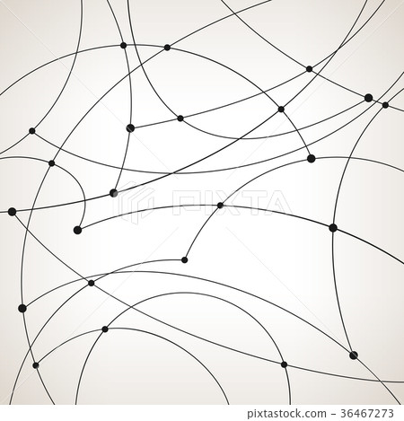 Geometric vector pattern,curves and nodes 36467273