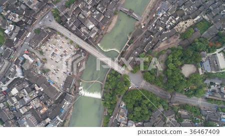 aerial View of the Phoenix town in china 36467409