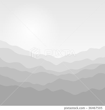 Silhouette of the Mountains  at Sunrise 36467505