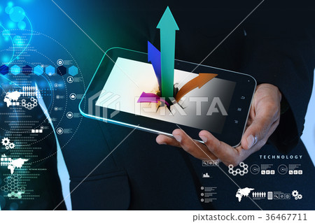 Breaking through to success as a financial graph Breaking through to success as a financial graph 36467711