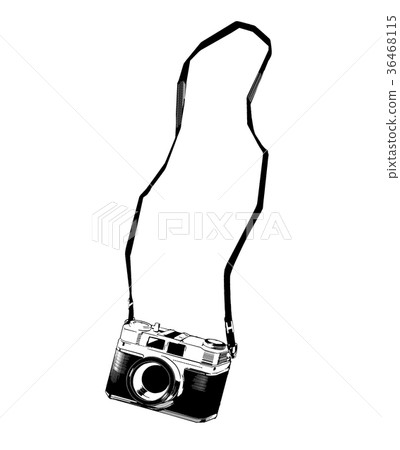 復古相機的插圖與皮帶的 36468115