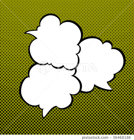Speech Bubbles on Pop Art Background 36468186