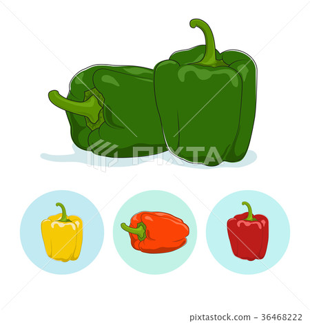 Icons bell pepper,sweet pepper or capsicum Icons bell pepper,sweet pepper or capsicum 36468222