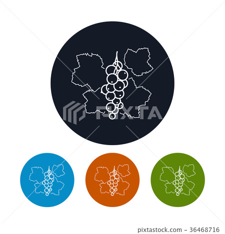 Icon Redcurrant in the Contours Icon Redcurrant in the Contours 36468716