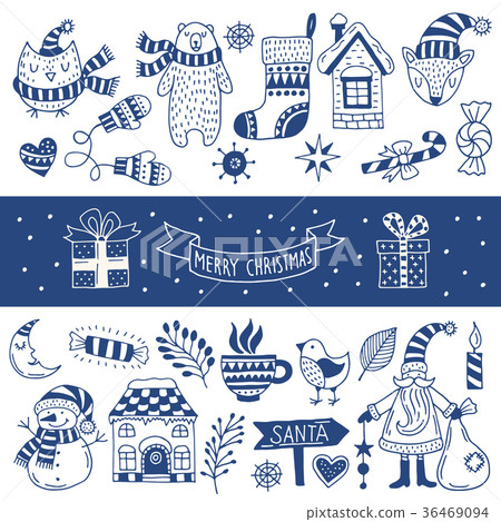 Set of happy christmas icons 36469094