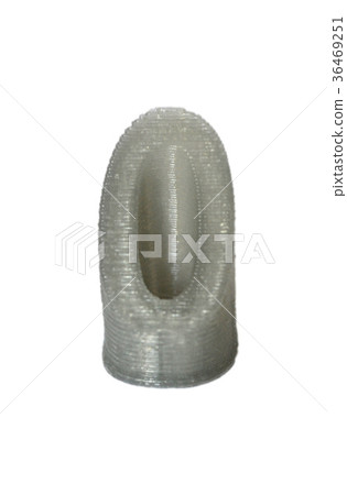 Objects printed by 3d printer Isolated on white 36469251