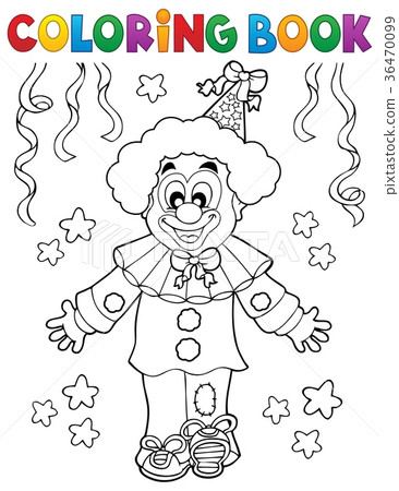 Coloring book clown thematics 2 36470099
