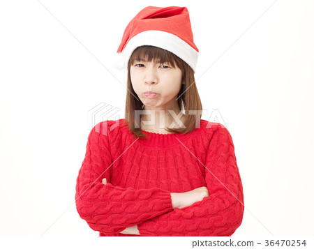 女人聖誕節生氣 36470254