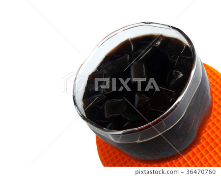 Grass Jelly. Herbal dessert for summer. 36470760