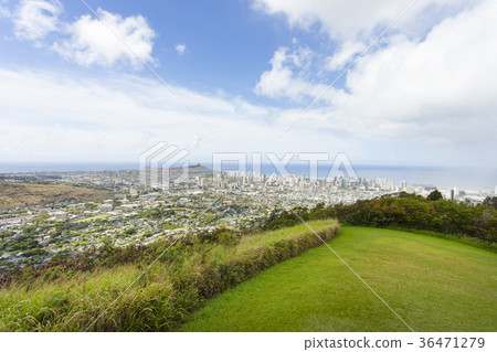 Diamond Head and Honolulu Landscape 36471279