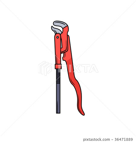 Red multifunctional pipe wrench, pliers, spanner 36471889