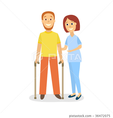 vector woman helps patient, restriction of vector woman helps patient, restriction of 36472075