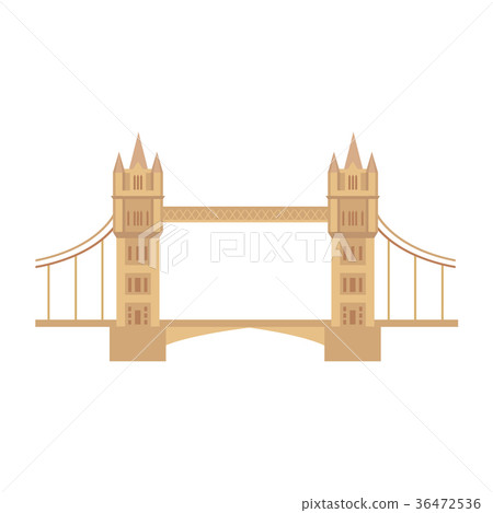 vector flat tower bridge of united kingdom icon vector flat tower bridge of united kingdom icon 36472536