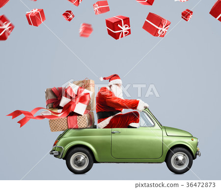 Santa Claus on car 36472873