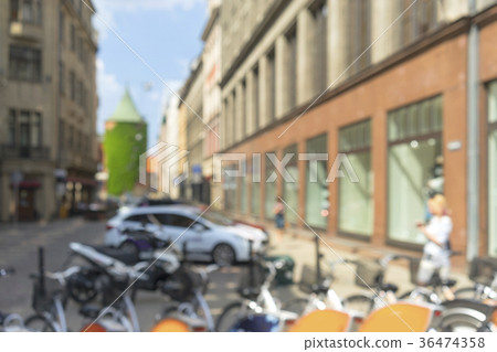 City life on Riga street in summer City life on Riga street in summer 36474358