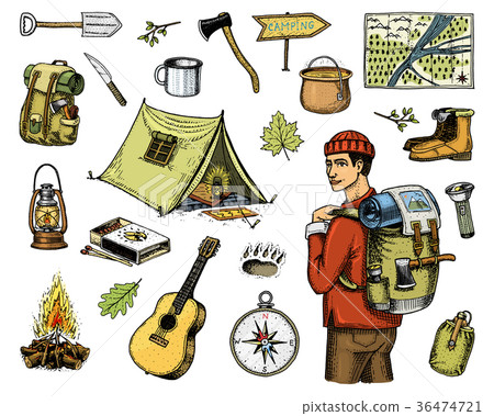 camping equipment set