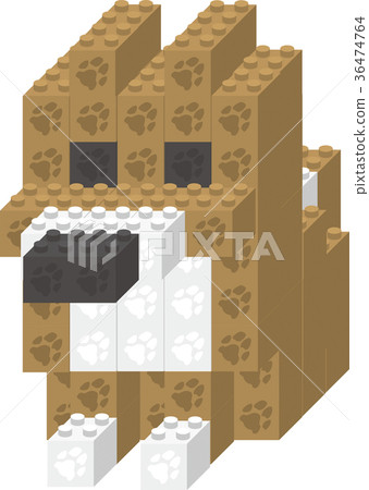 Shiba Inu (block with footprints) - Stock Illustration [36474764] - PIXTA