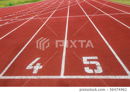 Athletics Hundred Meters Start Line 36474962