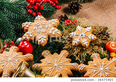 Christmas gingerbread cookies homemade with  36475465