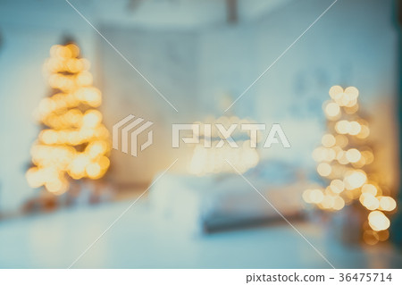 Defocused background Living room with christmas 36475714